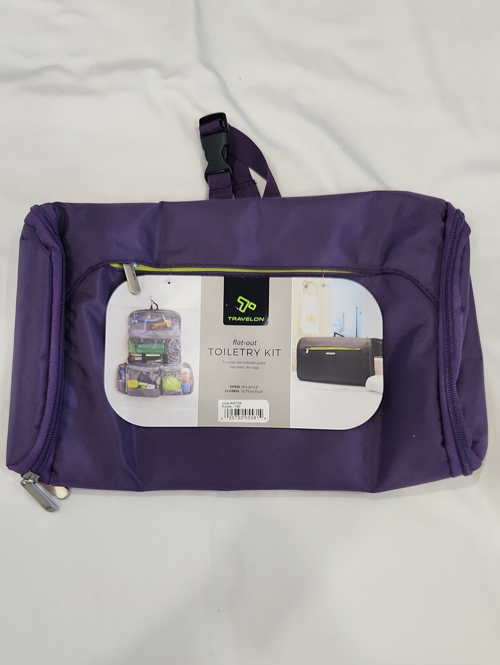 Travelon Flat-Out Hanging Toiletry/Travel Bag NWT -Retail $45